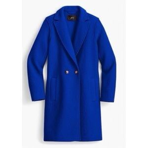 New J Crew Plus Size Daphne Wool Topcoat, size 22 in beautiful cobalt blue.